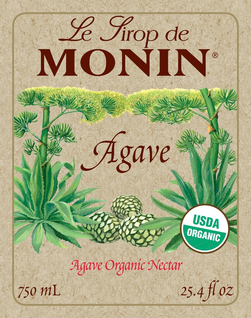 Monin Syrup - Agave Organic 750ml