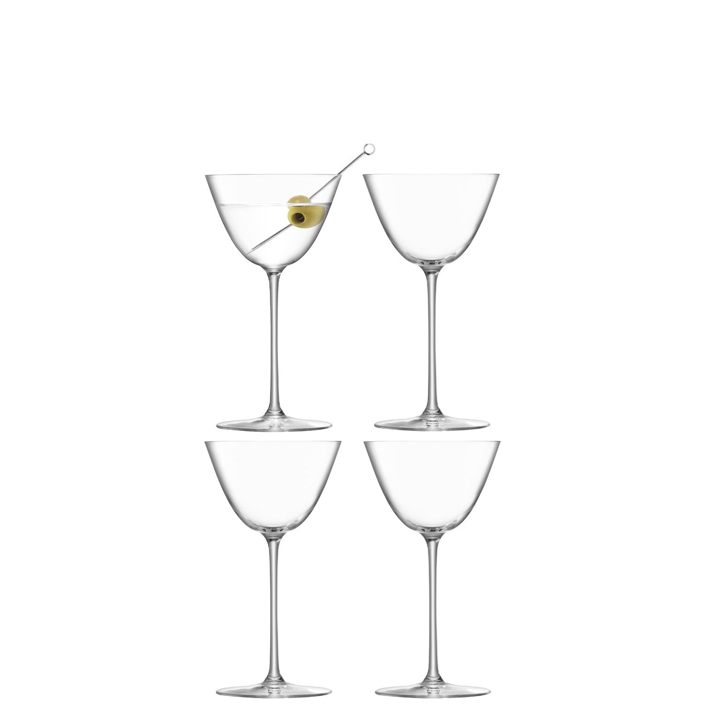Borough Martini Glass 195ml Clear (set of 4)