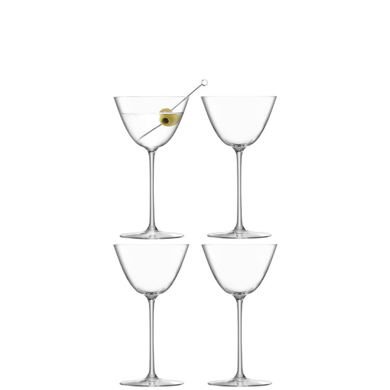Borough Martini Glass 195ml Clear (set of 4)