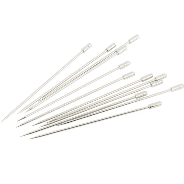 Barfly - Stainless Steel Cocktail Pick w/Grove Top Set/12