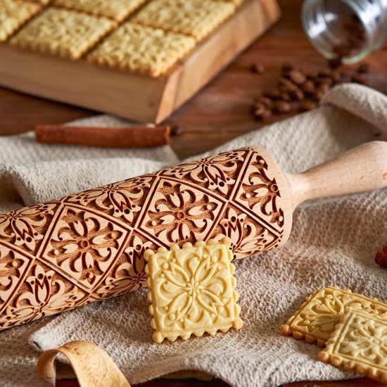 Embossed Rolling Pin - Mosaic