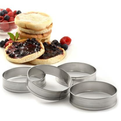 Crumpet/English Muffin Rings -set/4