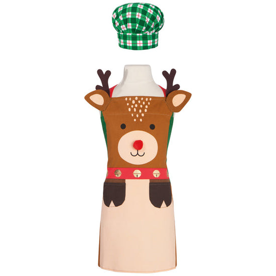 Kids Holiday Apron & Hat Set - Rudolph Daydream