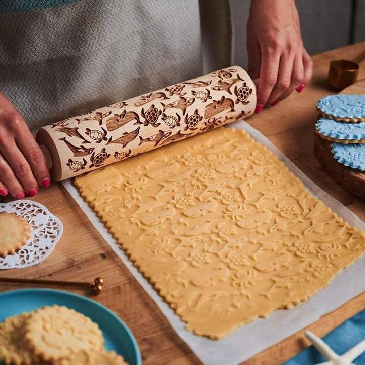 Embossed Rolling Pin - Ocean
