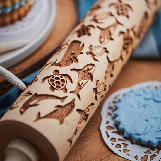 Embossed Rolling Pin - Ocean