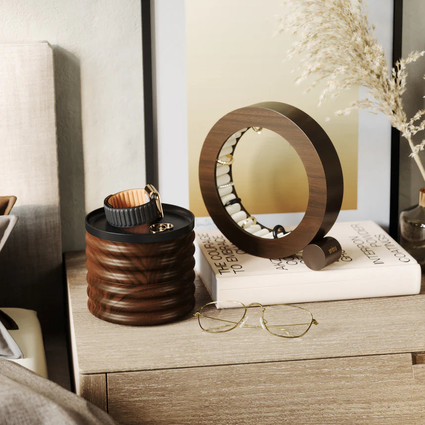 Umbra Tesora Wood Storage Box - Black-Walnut