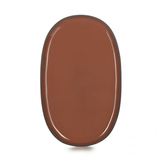 Caractère Oval Service Plate - Cinnamon 14x8.5in