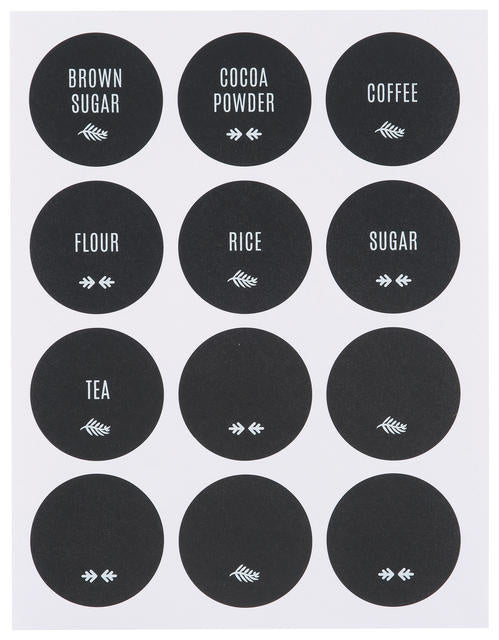 Pantry Staples - Chalkboard spice jar labels