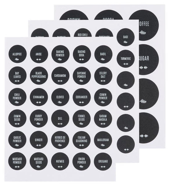 Pantry Staples - Chalkboard spice jar labels