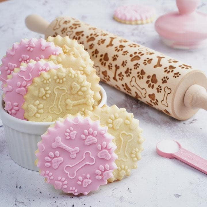 Embossed Rolling Pin - Dog Paws