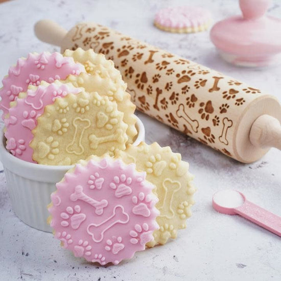 Embossed Rolling Pin - Dog Paws