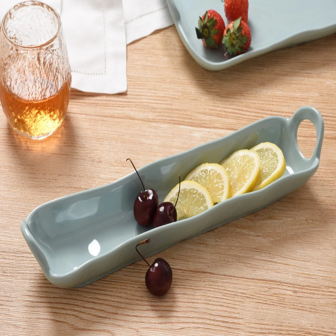 Aqua Melamine Cracker Tray