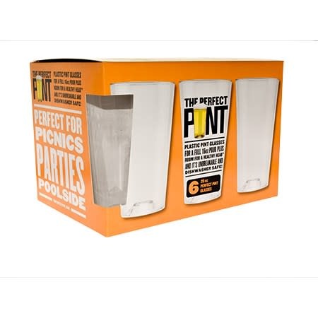 The Perfect Pint Beer Glass  - 6pack 20oz