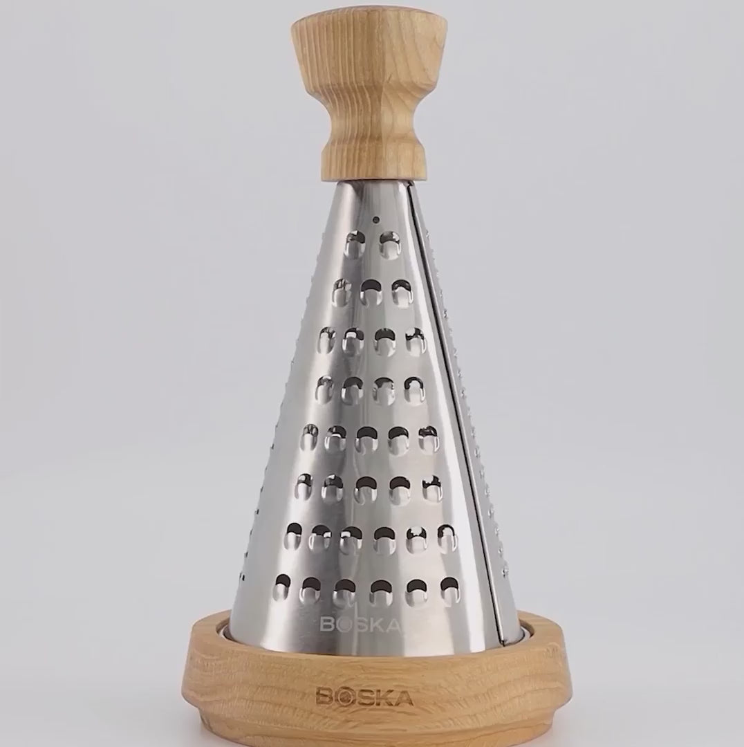 Load and play video in Gallery viewer, Boska Oslo+ Table Grater with Wood Handle
