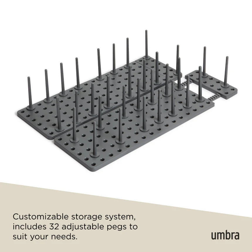 Umbra Peggy Drawer Organizers Set of 2 - Charcoal