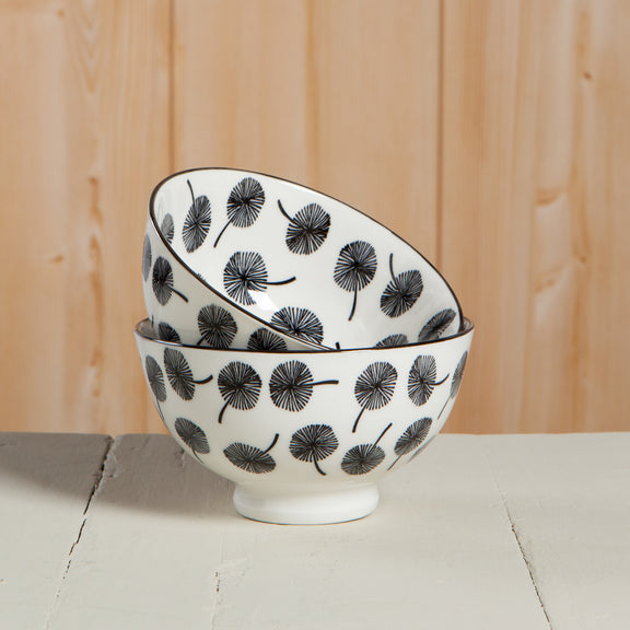 Bowl Stamped 4" - Grey Dandelion