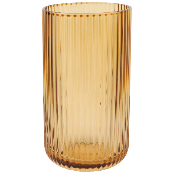 Tall Fluted Tumbler 17oz - Amber
