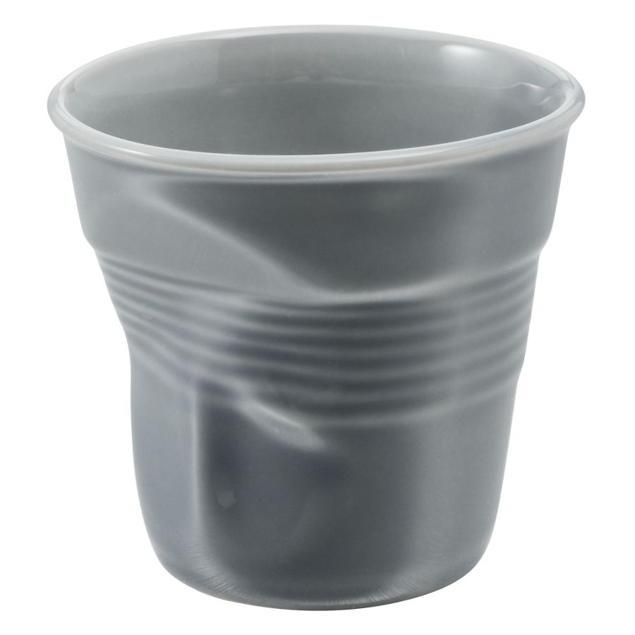 Crumpled Cappuccino Cup - Grey 6.5oz (40% off at checkout)