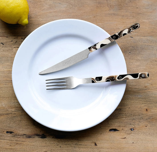 Sabre Bistrot Vintage Dune Noir - 5pc Place Setting