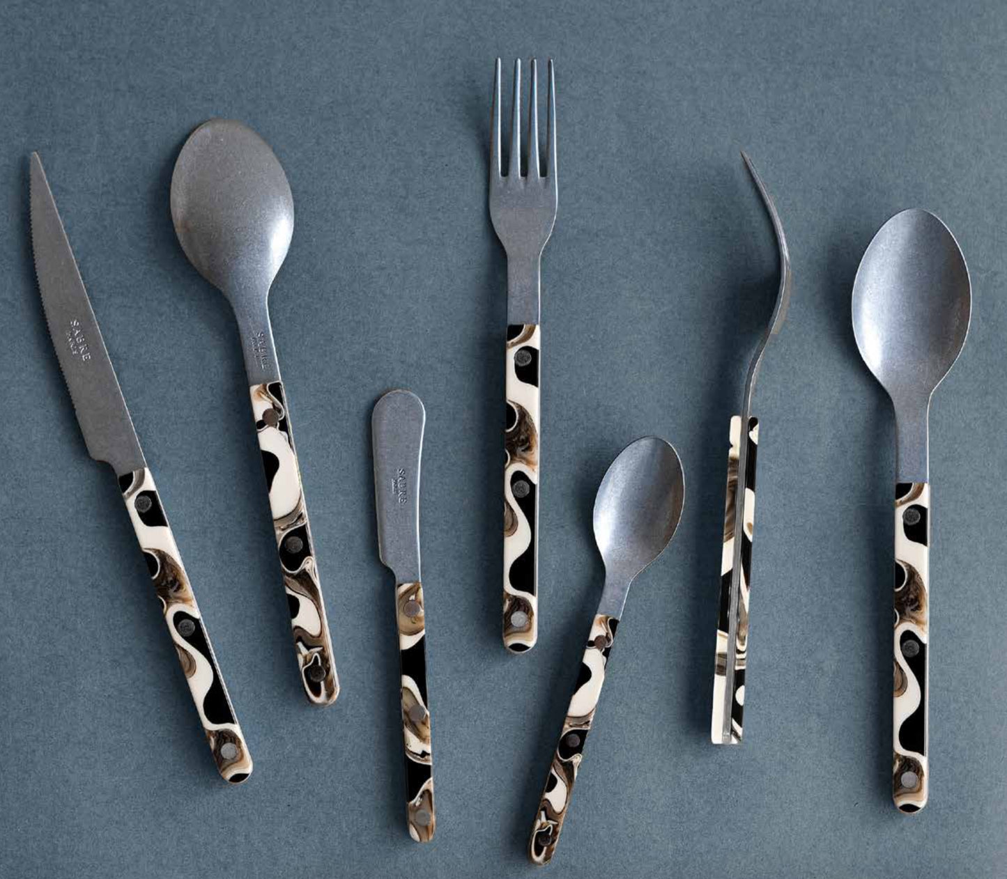 Sabre Bistrot Vintage Dune Noir - 5pc Place Setting