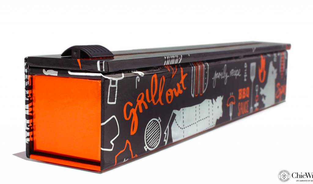 ChicWrap Foil Dispenser - BBQ Grill (Black)