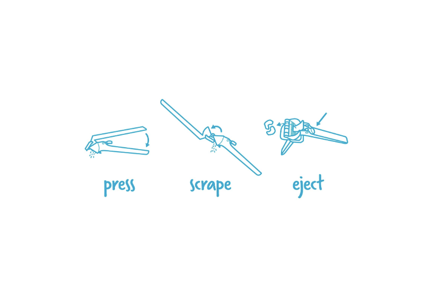 GarJect Garlic Press - Stainless Steel