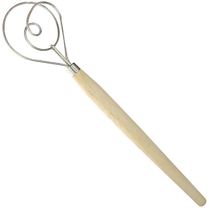 Danish Dough Whisk 12" - Wood Handle