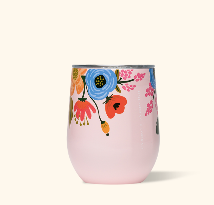 Corkcicle Rifle Stemless - 12oz Lively Floral Blush 355ml