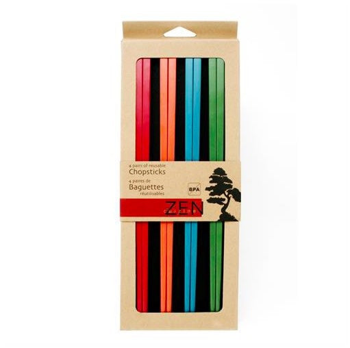 Zen Cuizine Chopsticks 4pr Coloured