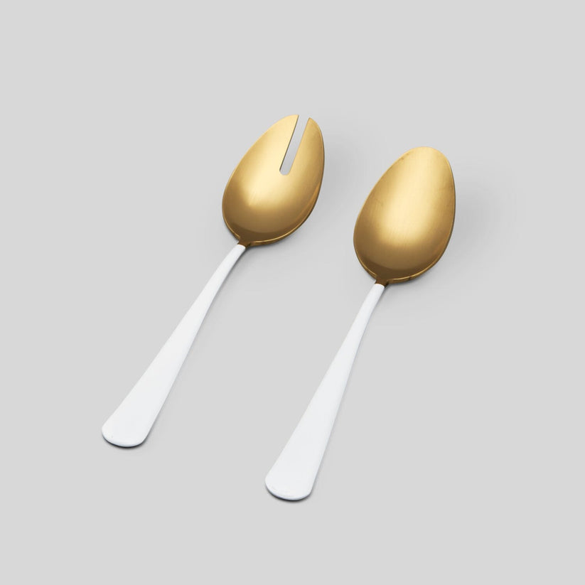 Fable Serving Spoons 2pc - Gold & White (40% off at checkout)