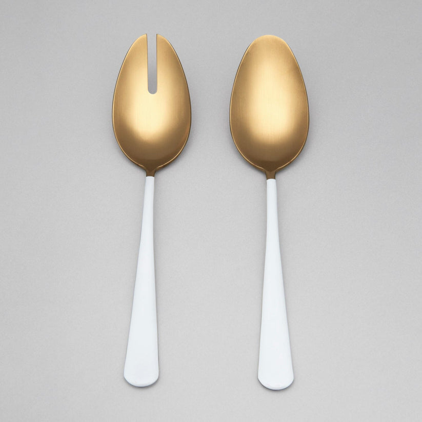 Fable Serving Spoons 2pc - Gold & White (40% off at checkout)