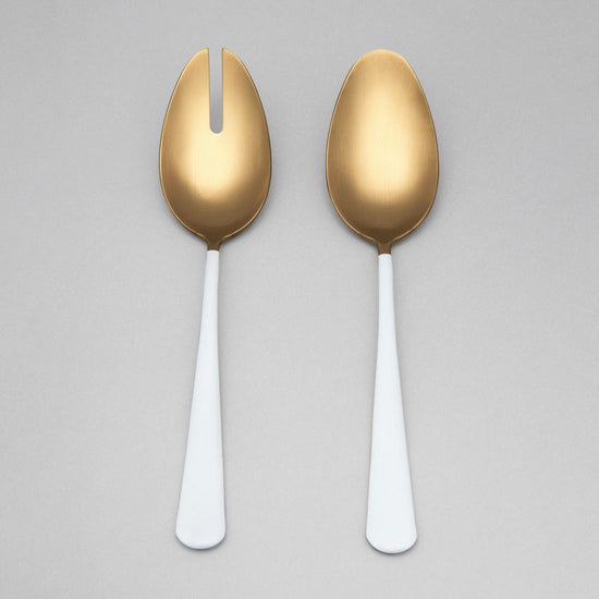 Fable Serving Spoons 2pc - Gold & White (40% off at checkout)