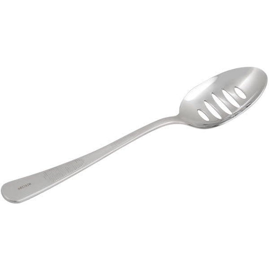 SS Slotted Bowl Plating Spoon - 7"