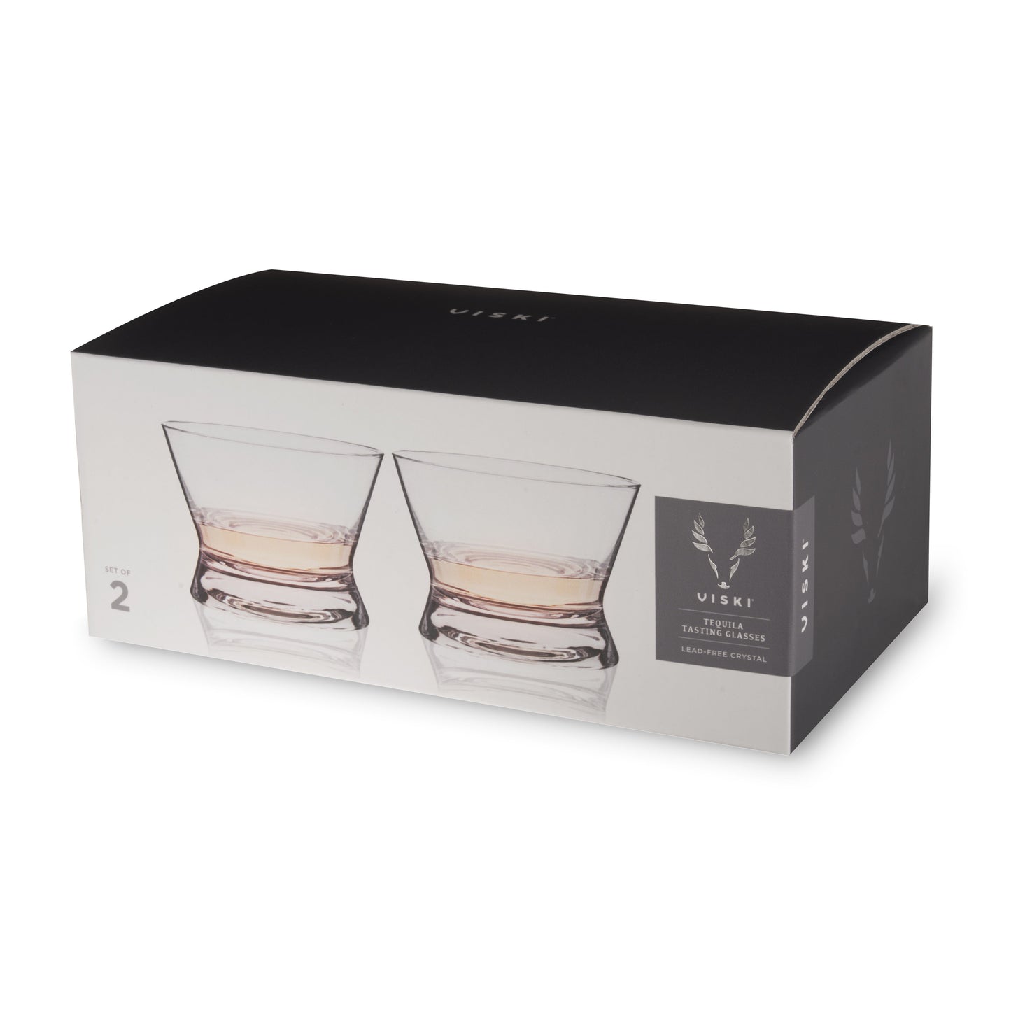 Viski Crystal Raye Tequila Tasting Glasses - 6oz / 178ml