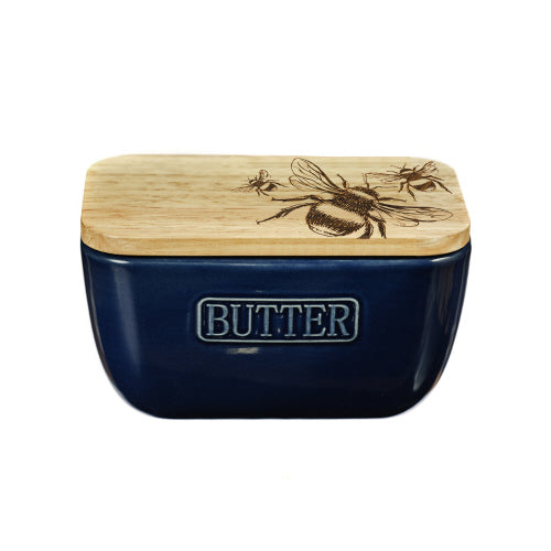 Butter Dish - Bee Blue