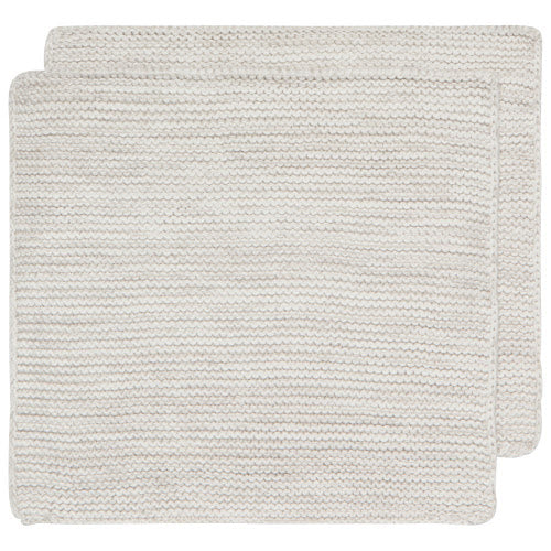 Knit Dishcloths Set/2 - Dove Grey
