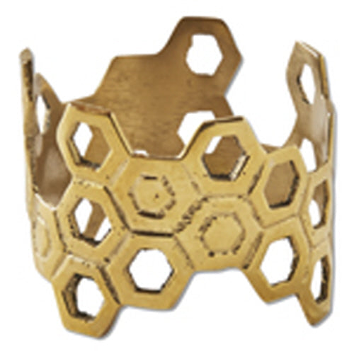 Honeycomb Napkin Ring Gold