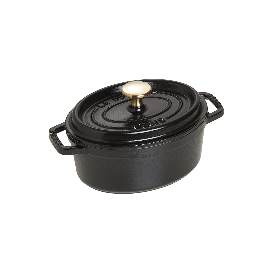 Staub Oval 0.95L / 1-Qt Black Cocotte