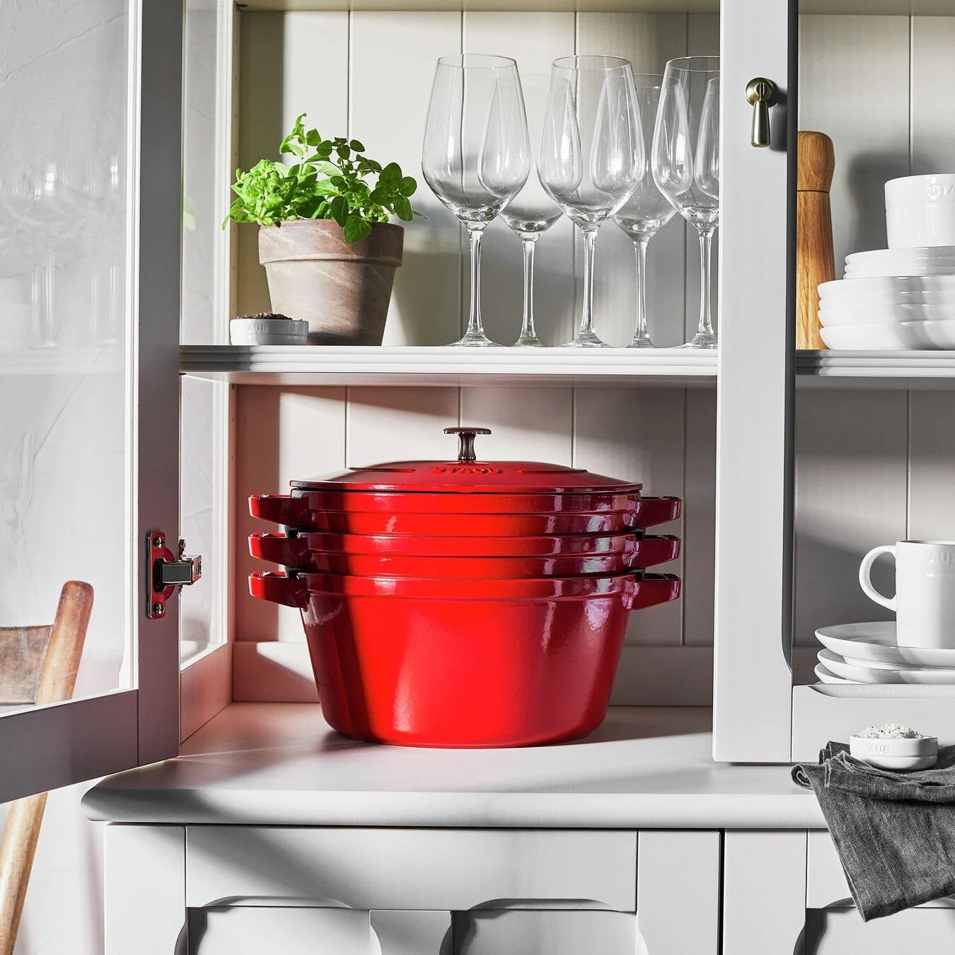 Staub 4pc Stackable Set - Cherry