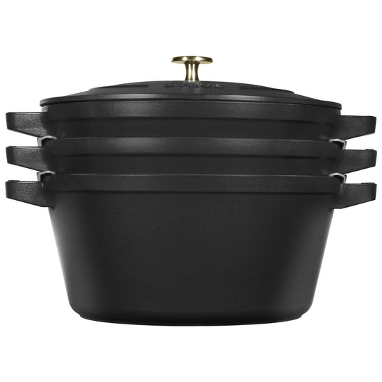 Staub 4pc Stackable Set - Black
