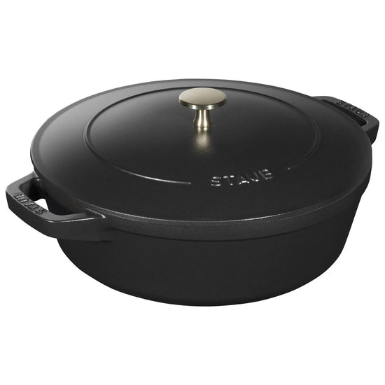 Staub Cast Iron Round Cocotte Oven, 1.25-qt, Matte Black