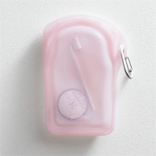 Stasher Go Clip-On Bag - Pink