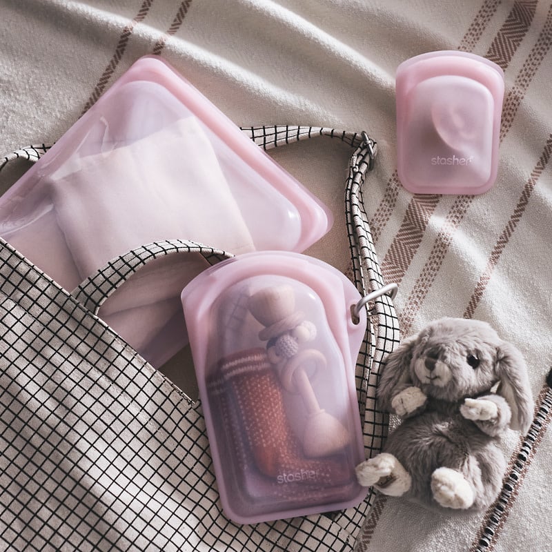 Stasher Go Clip-On Bag - Pink