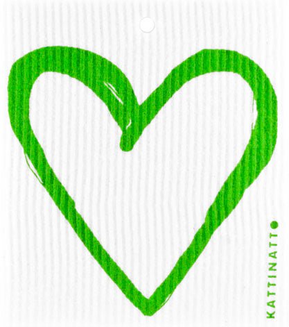 Swedish DC Heart Outline Green