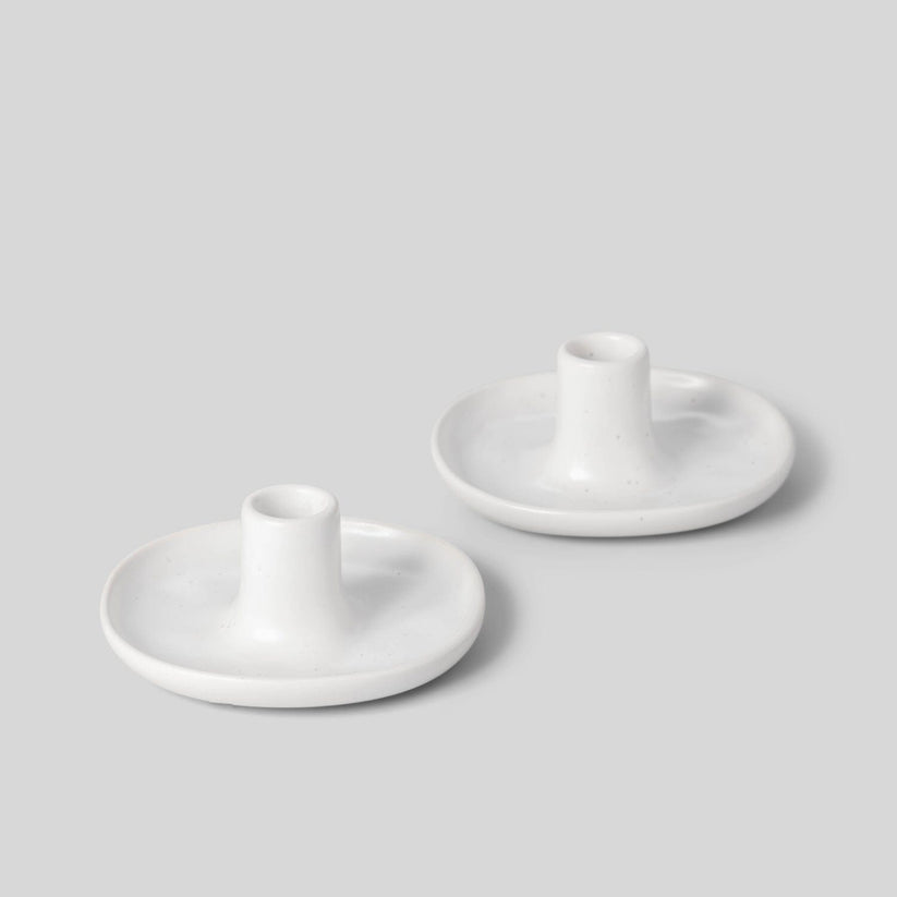 Fable The Candle Holders - Small - Speckled White