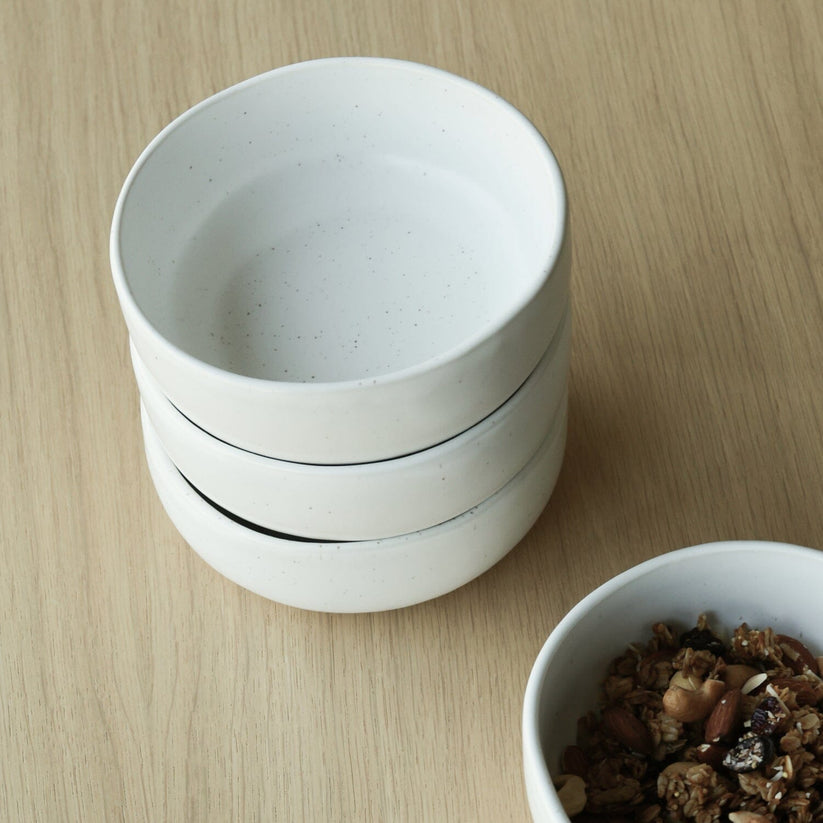 Fable The Cereal Bowl 4pc - Speckled White