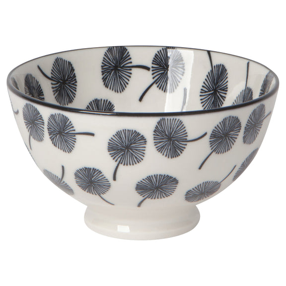Bowl Stamped 4" - Grey Dandelion