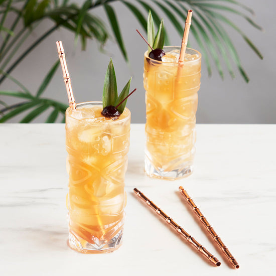 Viski Bamboo Cocktail Straws S/4 - Copper (40% off at checkout)