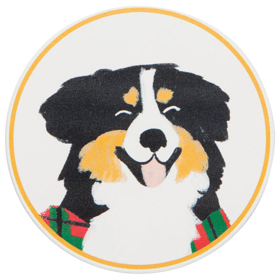 Ceramic Coaster - Soak Up S/4 - Holiday Hounds
