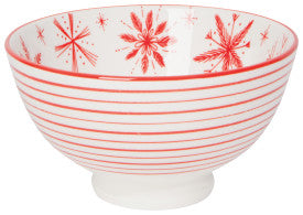 Snowflakes Stamped Bowl 4in